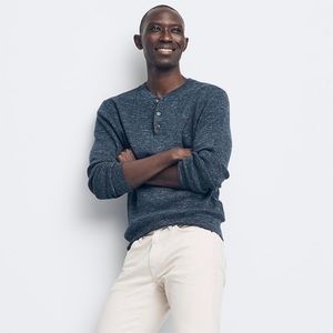 Mens J. Crew Henley Sweater 